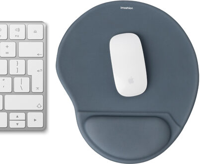 Imoshion Ergonomische muismat - Muismat met polssteun - 30 x 25 cm - Seal Blue Donkerblauw - One size