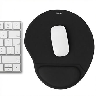 Imoshion Ergonomische muismat - Muismat met polssteun - 30 x 25 cm - Zwart - One size