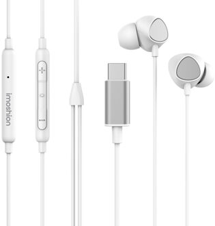 Imoshion In-ear oordopjes - Bedrade oordopjes - USB-C aansluiting - Wit - One size