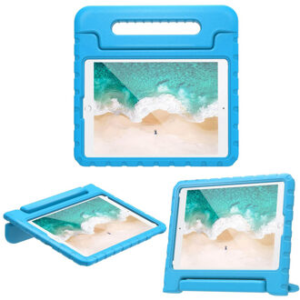 Imoshion iPad 2020 hoes kinderen - iPad hoes 2020 kids - iPad 2020 hoes 10.2 kinderen - hoes iPad 2020 kids - hoesje iPad 2020 kinderen - iPad 2020 case kids - Siliconen tablethoes - Blauw - iMoshion Kidsproof Backcover met handvat