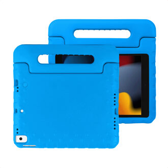 Imoshion iPad 2020 hoes kinderen - iPad hoes 2020 kids - iPad 2020 hoes 10.2 kinderen - hoes iPad 2020 kids - hoesje iPad 2020 kinderen - iPad 2020 case kids - Siliconen tablethoes - Blauw - iMoshion Kidsproof Backcover met handvat