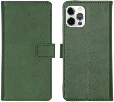 Imoshion iPhone 12 hoesje bookcase - iPhone 12 Pro hoesje bookcase - iPhone 12 wallet case - hoesje iPhone 12 bookcase - hoesje iPhone 12 Pro bookcase - iPhone 12 Pro wallet case - Kunstleer - Groen - iMoshion Luxe Lederen Bookcase