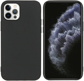 Imoshion iPhone 12 hoesje - iPhone 12 Pro hoesje - iPhone 12 case - hoesje iPhone 12 - hoesje iPhone 12 Pro - iPhone 12 Pro case - Siliconen hoesje - Zwart - iMoshion Color Backcover