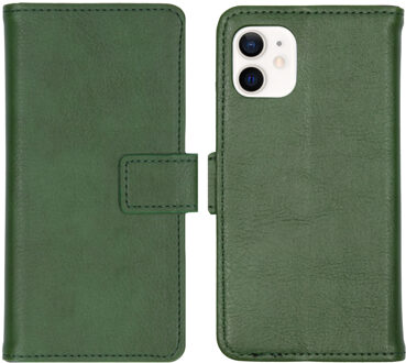 Imoshion iPhone 12 Mini hoesje bookcase - iPhone 12 Mini wallet case - hoesje iPhone 12 Mini bookcase - Kunstleer - Groen - iMoshion Luxe Lederen Bookcase