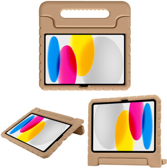 Imoshion Kidsproof Backcover met handvat voor de Apple iPad 11 (2025) 11 inch A16 / iPad 10 (2022) 10.9 inch - Bruin