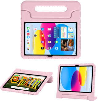 Imoshion Kidsproof Backcover met handvat voor de Apple iPad 11 (2025) 11 inch A16 / iPad 10 (2022) 10.9 inch - Lichtroze