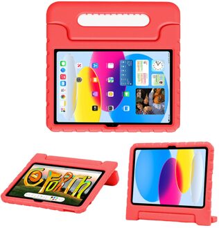 Imoshion Kidsproof Backcover met handvat voor de Apple iPad 11 (2025) 11 inch A16 / iPad 10 (2022) 10.9 inch - Rood
