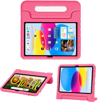 Imoshion Kidsproof Backcover met handvat voor de Apple iPad 11 (2025) 11 inch A16 / iPad 10 (2022) 10.9 inch - Roze