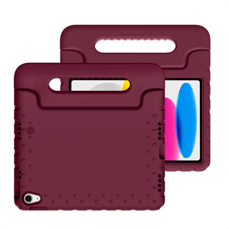 Imoshion Kidsproof Backcover met handvat voor de Apple iPad 11 (2025) 11 inch A16 / iPad 10 (2022) 10.9 inch - Velvet Plum Donkerrood