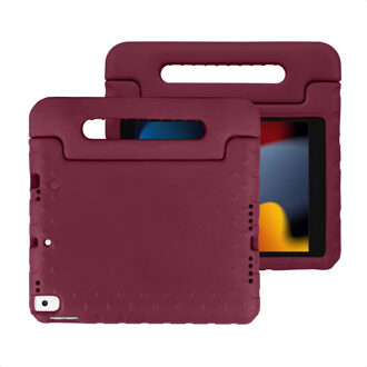 Imoshion Kidsproof Backcover met handvat voor de Apple iPad 9 (2021) 10.2 inch / iPad 8 (2020) 10.2 inch / iPad 7 (2019) 10.2 inch - Velvet Plum Donkerrood