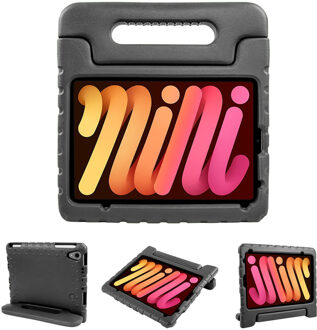Imoshion Kidsproof Backcover met handvat voor de Apple iPad Mini 7 (2024) / iPad Mini 6 (2021) - Zwart - 8.3