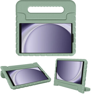 Imoshion Kidsproof Backcover met handvat voor de Samsung Galaxy Tab A11 / A9 8.7 inch - Olive Green Groen