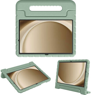 Imoshion Kidsproof Backcover met handvat voor de Samsung Galaxy Tab A11 Plus / A9 Plus - Olive Green Groen - 11