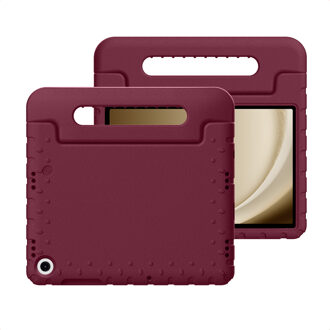 Imoshion Kidsproof Backcover met handvat voor de Samsung Galaxy Tab A11 Plus / A9 Plus - Velvet Plum Donkerrood - 11