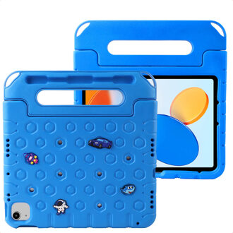 Imoshion Kidsproof tablethoes met afneembare dolls voor de Apple iPad 11 (2025) 11 inch A16 / iPad 10 (2022) 10.9 inch - Blauw