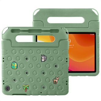Imoshion Kidsproof tablethoes met afneembare dolls voor de Samsung Galaxy Tab A11 Plus / A9 Plus - Olive Green Groen - 11
