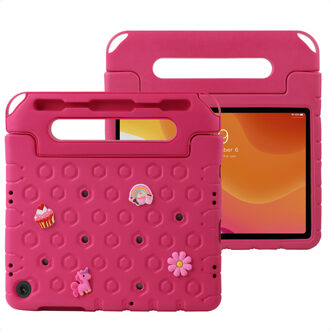 Imoshion Kidsproof tablethoes met afneembare dolls voor de Samsung Galaxy Tab A11 Plus / A9 Plus - Roze - 11