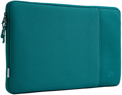 Imoshion Laptop hoes 14 inch - Laptopsleeve met vak - Petrol Green Groen - 14.2