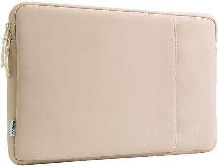 Imoshion Laptop hoes 14 inch - Laptopsleeve met vak - Sandstone Beige