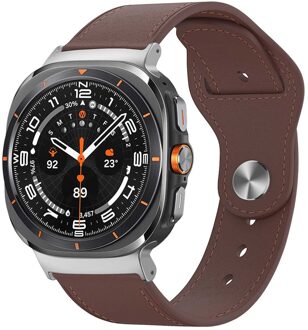 Imoshion Lederen bandje voor de Samsung Galaxy Watch Ultra (2024/2025) - Donkerbruin - One size