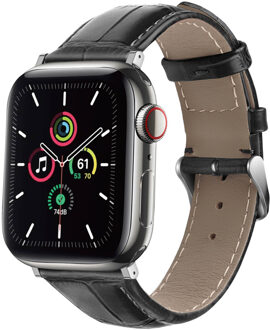 Imoshion Lederen krokodil bandje voor de Apple Watch Series 1 - 11 / SE / Ultra (44/45/46/49 mm) - Zwart - 49 mm