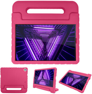 Imoshion Lenovo Tab M10 HD hoes kinderen - Lenovo M10 HD hoes kids - hoes Lenovo Tab M10 HD kinderen - Siliconen tablethoes - Roze - iMoshion Kidsproof Backcover met handvat