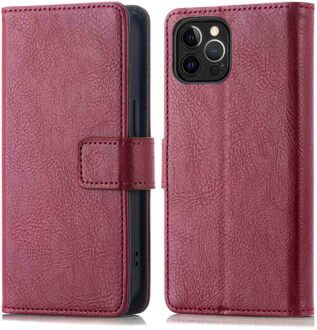 Imoshion Luxe Bookcase voor de Apple iPhone 12 (Pro) - Bordeaux Donkerrood - 6.1