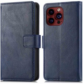 Imoshion Luxe Bookcase voor de Apple iPhone 15 Pro - Donkerblauw
