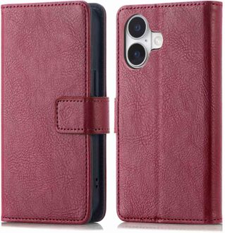 Imoshion Luxe Bookcase voor de Apple iPhone 16 - Bordeaux Rood
