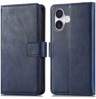 Imoshion Luxe Bookcase voor de Apple iPhone 16 - Donkerblauw