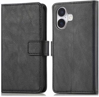 Imoshion Luxe Bookcase voor de Apple iPhone 16 Plus - Zwart