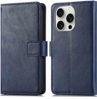 Imoshion Luxe Bookcase voor de Apple iPhone 16 Pro - Donkerblauw