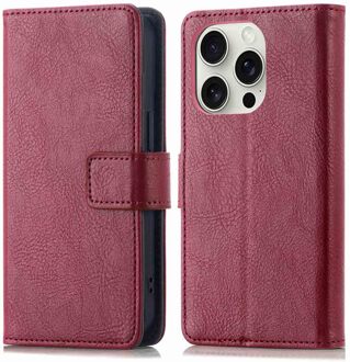 Imoshion Luxe Bookcase voor de Apple iPhone 16 Pro Max - Bordeaux Rood