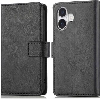 Imoshion Luxe Bookcase voor de Apple iPhone 16 - Zwart