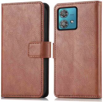 Imoshion Luxe Bookcase voor de Motorola Moto G84 - Bruin