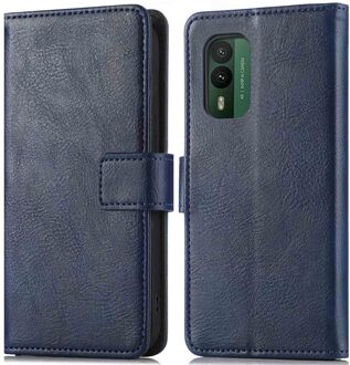 Imoshion Luxe Bookcase voor de Nokia XR21 - Donkerblauw