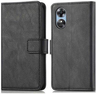 Imoshion Luxe Bookcase voor de Oppo A17 - Zwart