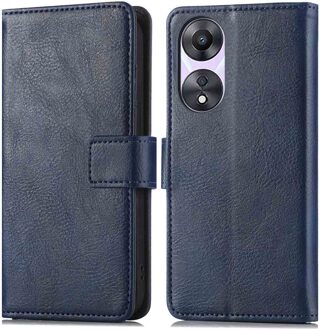 Imoshion Luxe Bookcase voor de Oppo A58 - Donkerblauw