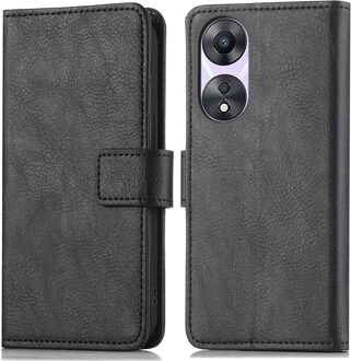Imoshion Luxe Bookcase voor de Oppo A58 - Zwart