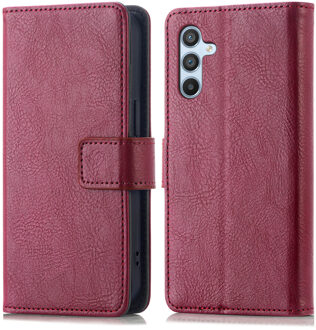 Imoshion Luxe Bookcase voor de Samsung Galaxy A34 (5G) - Bordeaux Donkerrood