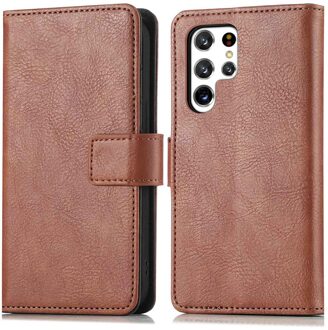 Imoshion Luxe Bookcase voor de Samsung Galaxy S22 Ultra - Bruin