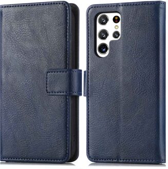 Imoshion Luxe Bookcase voor de Samsung Galaxy S22 Ultra - Donkerblauw