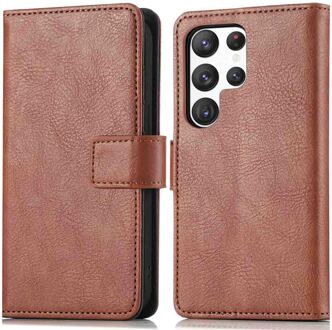 Imoshion Luxe Bookcase voor de Samsung Galaxy S23 Ultra - Bruin