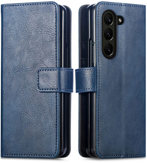 Imoshion Luxe Bookcase voor de Samsung Galaxy Z Fold 6 - Donkerblauw