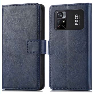 Imoshion Luxe Bookcase voor de Xiaomi Poco M4 Pro 5G - Donkerblauw - 6.6