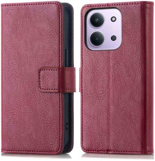 Imoshion Luxe Bookcase voor de Xiaomi Redmi 15C (5G) - Bordeaux Rood