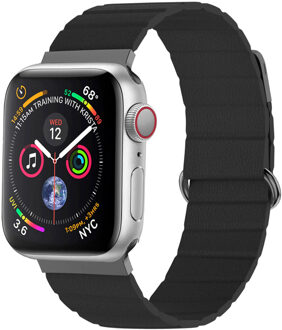 Imoshion Magnetisch lederen bandje voor de Apple Watch | 38/40/41/42 mm - Zwart - 42 mm