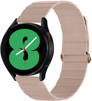 Imoshion Magnetisch lederen bandje voor de Samsung Galaxy Watch 7 40/44 mm - Beige - 44 mm