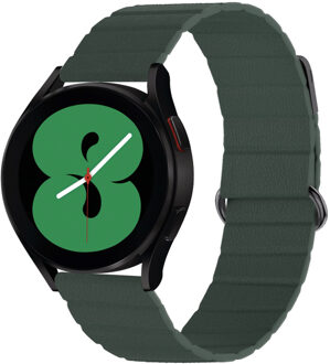 Imoshion Magnetisch lederen bandje voor de Samsung Galaxy Watch 7 (40/44 mm) - Groen - 44 mm
