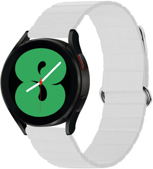 Imoshion Magnetisch lederen bandje voor de Samsung Galaxy Watch 7 40/44 mm - Wit - 44 mm